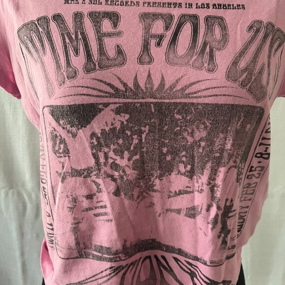Hollister Pink Cropped Vintage Top Time For Us super cute summer tee - 0324 - Picture 3 of 5